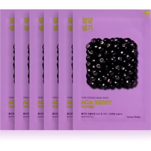 Holika Holika Pure Essence Acai Berry exfoliačná plátienková maska 5x20 ml