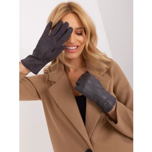 Dark Grey Elegant Women's Gloves