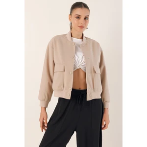 Bigdart 0688 Double Pocket Bomber Jacket - Beige