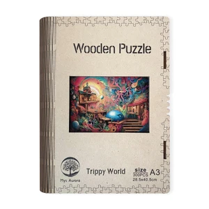 Dřevěné puzzle/Trippy world A3