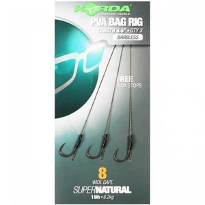 Korda návazec solidz pva rig wide gape barbless 18 lb 3 ks-háček 4