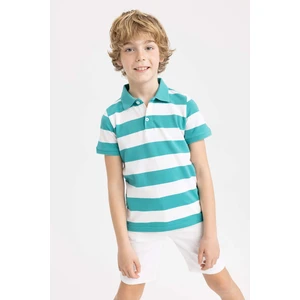 DEFACTO Boy Regular Fit Polo Neck Pique Short Sleeved Polo T-Shirt