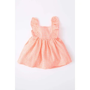 DEFACTO Regular Fit gingham Sleeveless Woven Dress