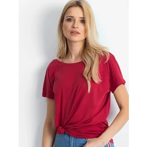 Burgundy back neckline t-shirt