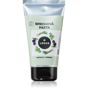 Leros Sprchová pasta bazalka & verbena přírodní pasta pro výživu a hydrataci 130 ml