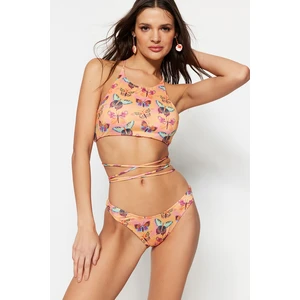 Trendyol Animal Patterned Regular Leg Bikini Bottom