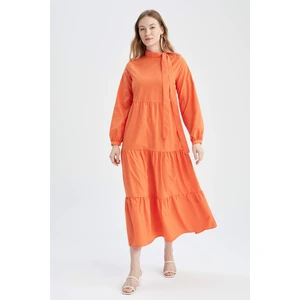 DEFACTO Long Sleeve Maxi Long Sleeve Woven Dress