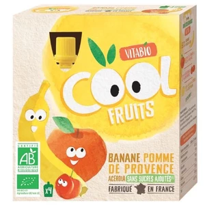 Vitabio Ovocné BIO kapsičky Cool Fruits jablko, banán a acerola 4 x 90 g