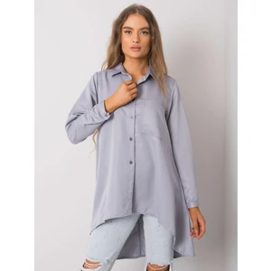 Women's gray asymmetrical shirt