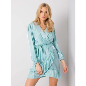 Women's mint dress with ruffles