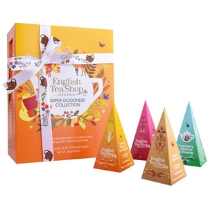 English Tea Shop Dárková kolekce SUPER GOODNESS, 12 pyramidek sypaných čajů