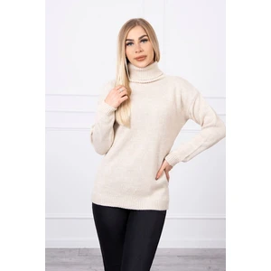 Sweater with a turtleneck beige