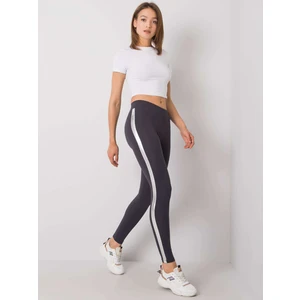 RUE PARIS Graphite and gold leggings