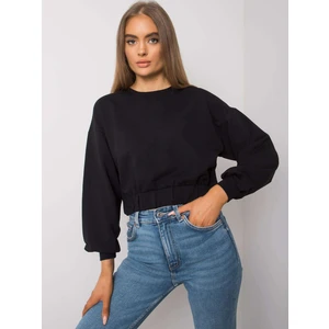 Basic black women's sweatshirt