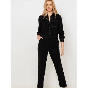 Black Jumpsuit with CAMAIEU Pockets - Women