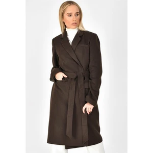 Z6628 DEWBERRY LADIES COAT-COFFEE