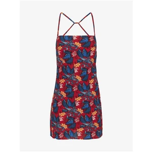 Blue-Red Women's Flowered Short Hanger Dress Tommy Jeans - Women