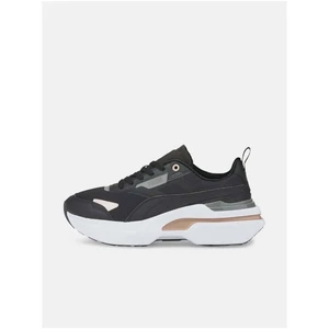 Černé dámské kožené tenisky Puma Kosmo Rider Metallic - Dámské