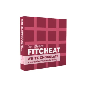 Gymbeam Fitcheat Protein Chocolate Bar biela čokoláda s jahodou 90g