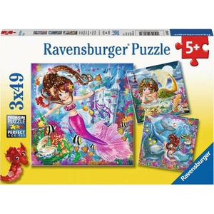 Ravensburger puzzle 080632 Morské víly 3x49 dielikov