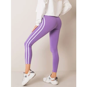 Lila leggings csíkokkal