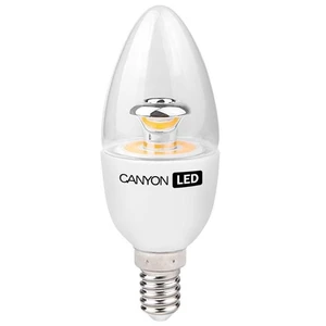 Led žiarovka Canyon E14, sviečka, priehľadná,  3.3W - svietivosť 250 lm, teplá biela 2700k, CRI > 80