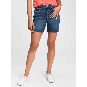 Modré holčičí dětské kraťasy teen denim sky high rise midi shorts with Washwell