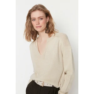 Trendyol Sweater - Beige - Regular fit