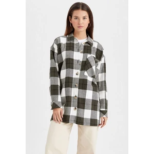 DEFACTO Relax Fit Plaid Long Sleeve Woven Tunic