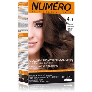 Brelil Numéro Permanent Coloring farba na vlasy odtieň 4.38 Chocolate Brown 125 ml