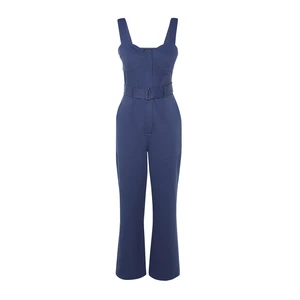 Trendyol Indigo Tie Detailed Jumpsuit