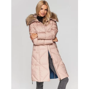 Nöi kabát PERSO PERSO_Coat_BLH211018FX_Pink