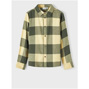 Green Boys Plaid Flannel Shirt name it Liman - Boys