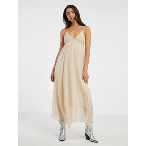 Beige Women's Satin Maxishdress ONLY Phoenix - Women