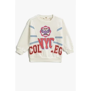 Koton Girls' Sweatshirt Ecru