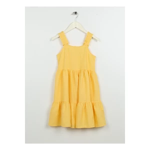 Koton Plain Yellow Girls' Long Dress 3skg80075aw