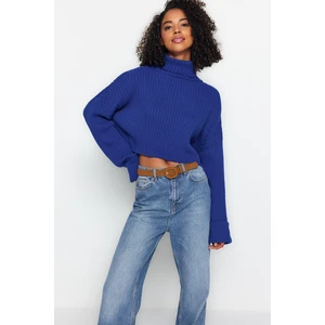 Trendyol Saks Crop Basic pletený sveter