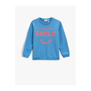 Koton Sweatshirt Long Sleeve Printed Crew Neck