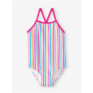 White Girly Striped Swimwear name it Ziza - Girls