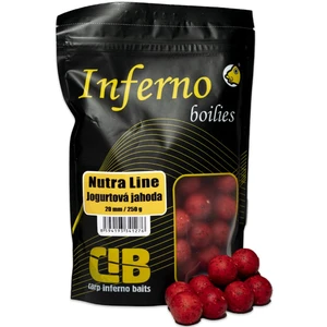 Carp inferno boilies nutra line jogurtová jahoda - 250 g 20 mm