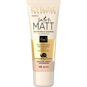 Eveline Cosmetics Satin Matt matující make-up se šnečím extraktem odstín 103 Natural 30 ml