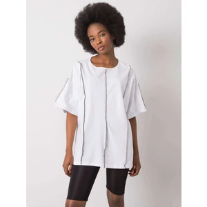 RUE PARIS Women's white cotton blouse