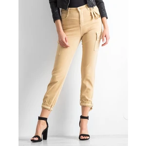 Pants with pockets, beige