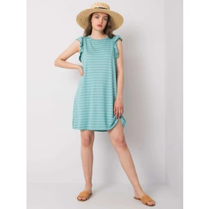 RUE PARIS Dark mint casual dress