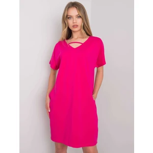 RUE PARIS Fuchsia oversized dress