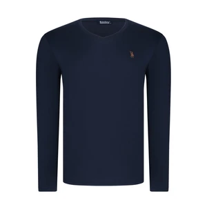 T8587 DEWBERRY V COLLAR MEN'S SWEATSHIRT-FLAT LACİVERT