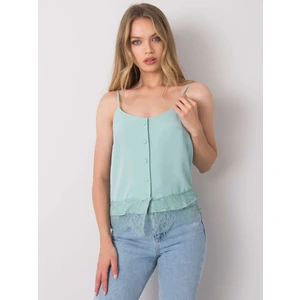 Mint top with buttons