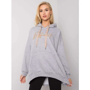 Gray melange cotton sweatshirt