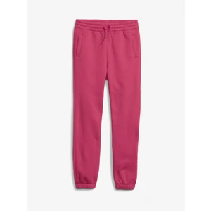 Růžové holčičí tepláky slouchy joggers