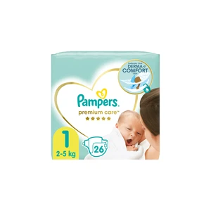 PAMPERS Plienky Premium Care 1 NEWBORN 2-5kg 26 ks